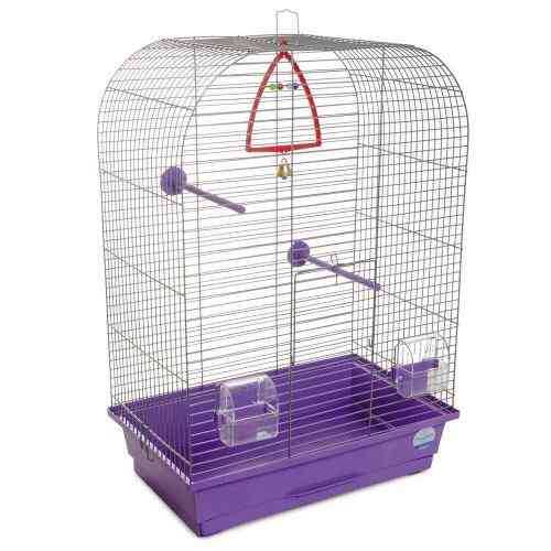 Клітка Природа Ауріка для дрібних декоративних птахів фіолетова 44x27x64 см Київ