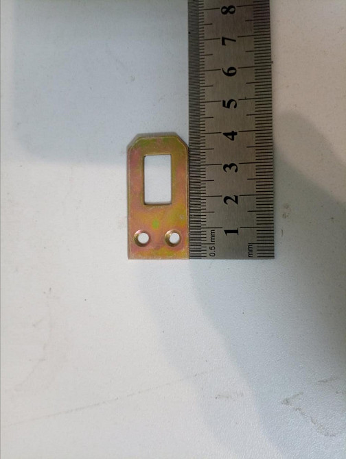 Вушко для підвішування меблів  40х20мм, оцинк жовтий "P-o" Київ - фото 1