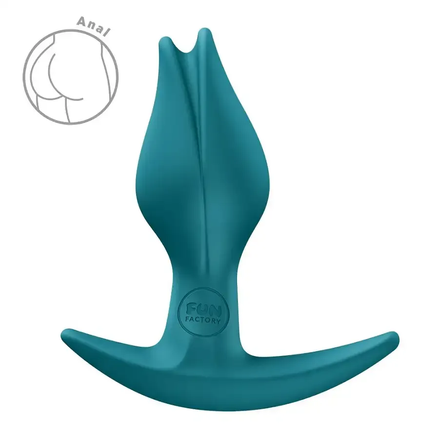 Анальная пробка Fun Factory BOOTIE FEM Bottle Green, в виде бутона, диаметр 2,9 см, тонкий ограничитель Львов - изображение 4