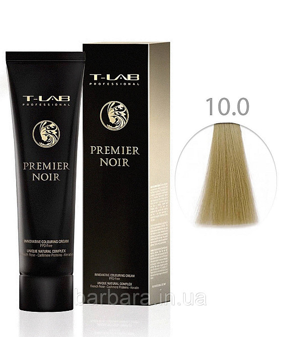 Крем-краска для волос T-LAB Professional Premier Noir Colouring Cream 10.0 Натуральный очень-очень светлый блондин Киев - изображение 1