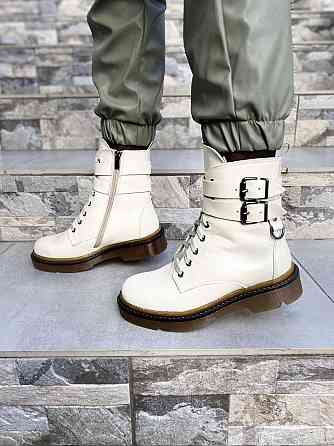 Без бренда Черевики жіночі M.KRAFT бежеві натуральна шкіра зима висота 15 см (4278) 37р.38р.39р Коломыя