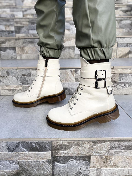 Без бренда Черевики жіночі M.KRAFT бежеві натуральна шкіра зима висота 15 см (4278) 37р.38р.39р Коломыя - изображение 3