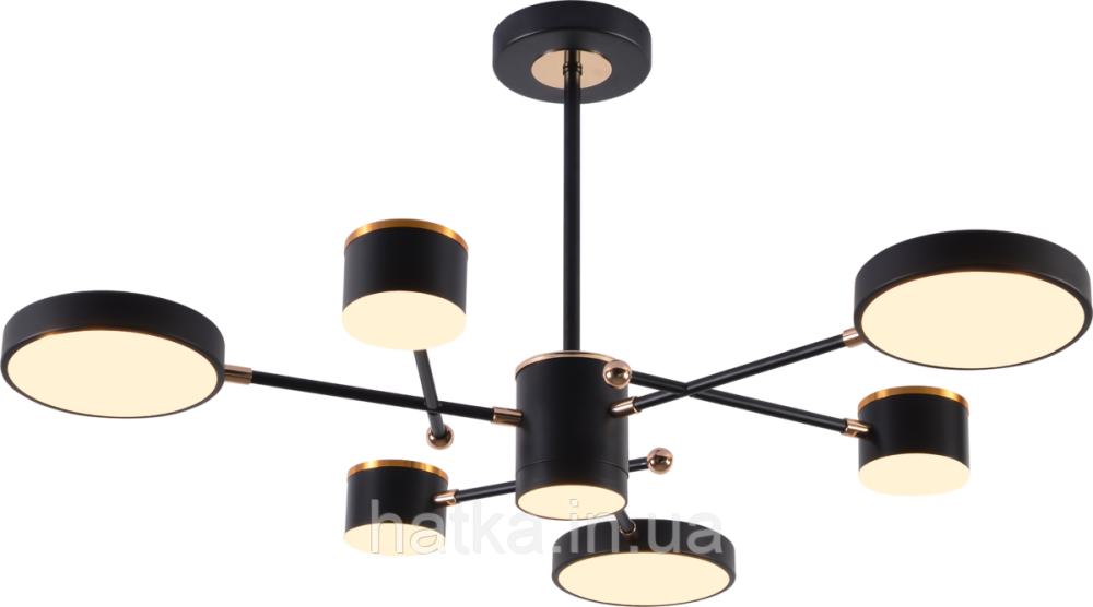 Люстра світлодіодна акрилова Sirius B X13287/6 BK+FGD Київ - фото 4