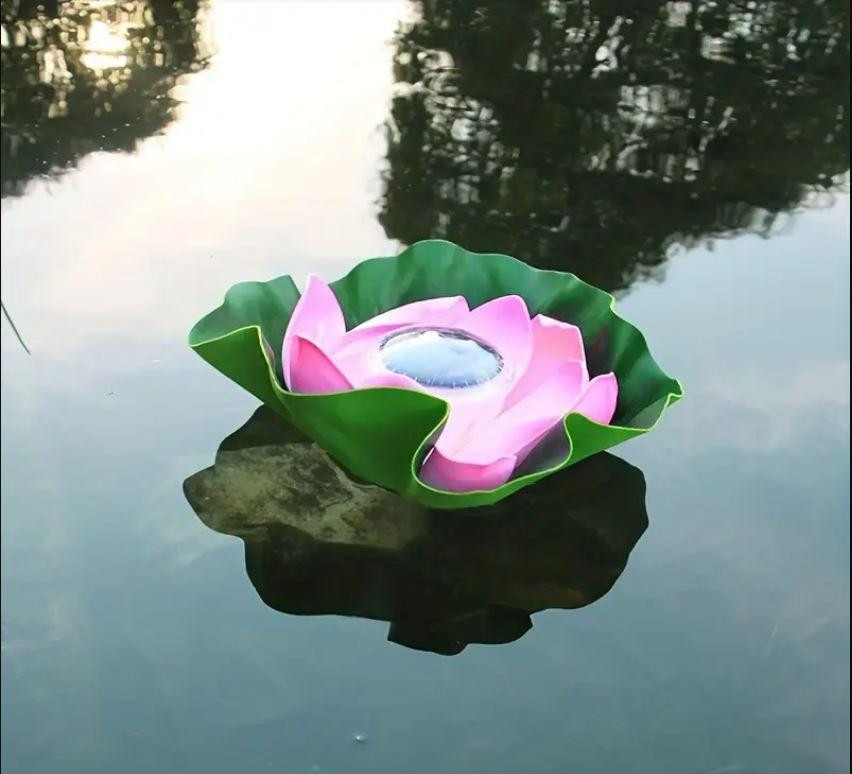 Плавающий светильник в форме цветка с солнечной батареей RGB. Киев - изображение 1