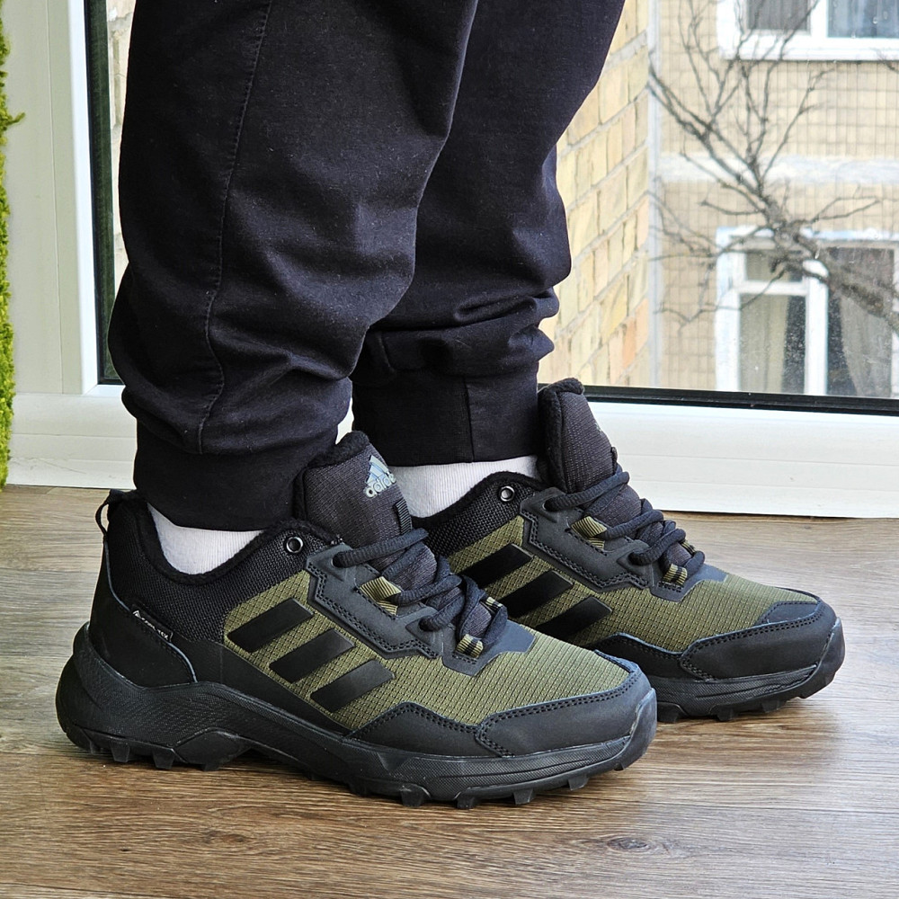 Термо Кроссовки Adidas Gore-Tex Хаки Мужские Зимние Адидас Зелёные (размеры: 41) Днепр - изображение 9