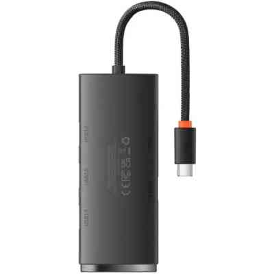 Концентратор Baseus USB-C to 4xUSB 3.0 0.25m black (WKQX030301) Винница
