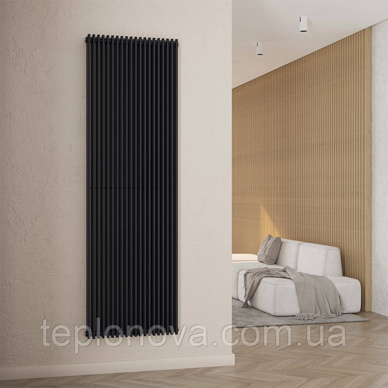 Дизайнерский радиатор 1800/560 (мм) черный мат IDEALE GIULIA (универсальное подключение) 12 20/1800/560 Черновцы - изображение 4