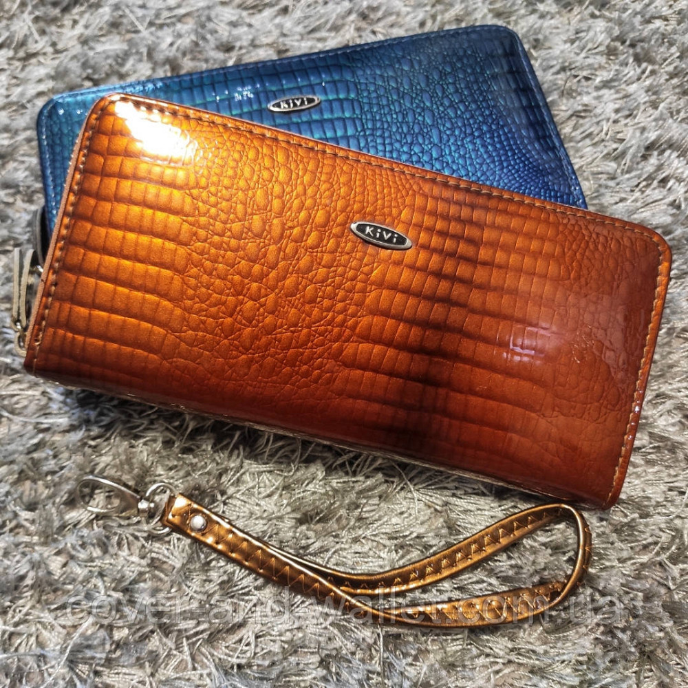 Місткий жіночий гаманець на блискавці колір золотистий Kivi Київ - фото 5