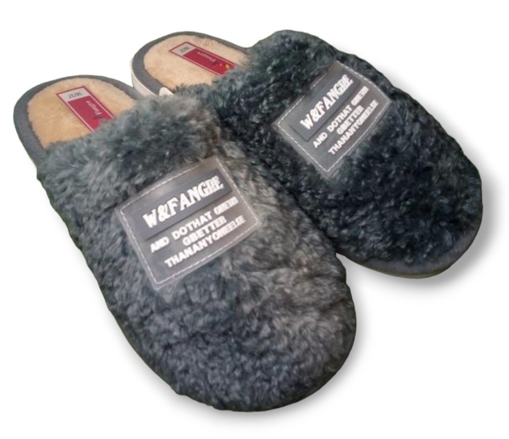 Тапочки женские закрытые пальцы теплые серый Одесса - изображение 9