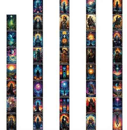 Набор наклеек Таро 78 шт – винтажные мистические наклейки для декора Киев