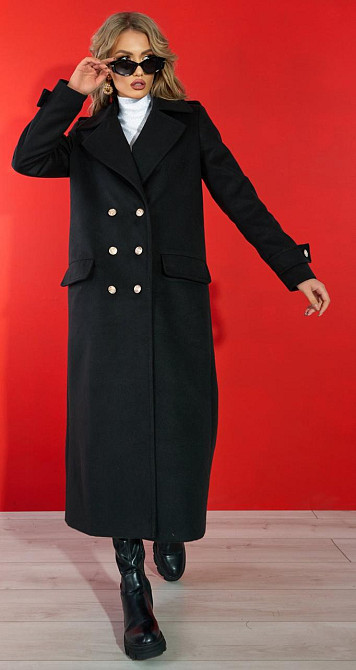 Лаконічне пальто з красивою фурнітурою (48) Київ - фото 3