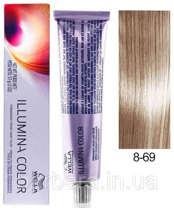 8/69 Краска для волос  Wella Illumina Сolor 8/69 светлый блонд фиолетовый сандрэ Киев - изображение 1