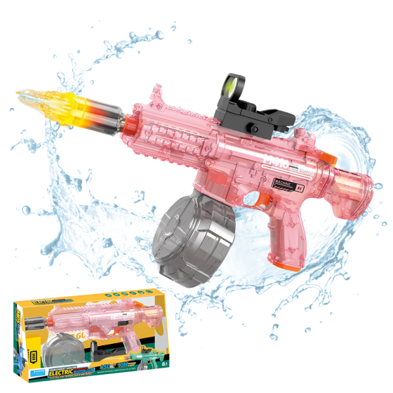 Водний електричний пістолет для дітей, бластер на акумуляторі, водний автомат M416, іграшковий, рожевий Кам'янець-Подільський