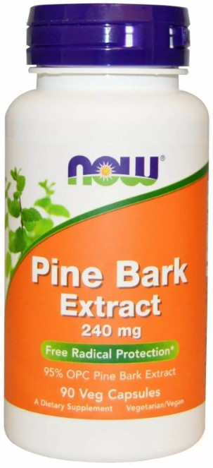 Екстракт соснової кори пікногенол Now Foods Pine Bark 240 мг 90 вег капсул Київ - фото 1