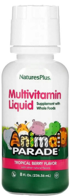 Вітаміни для дітей Nature's Plus Animal Parade Children's Multi-Vitamin 236.56 мл ягоды Київ - фото 1