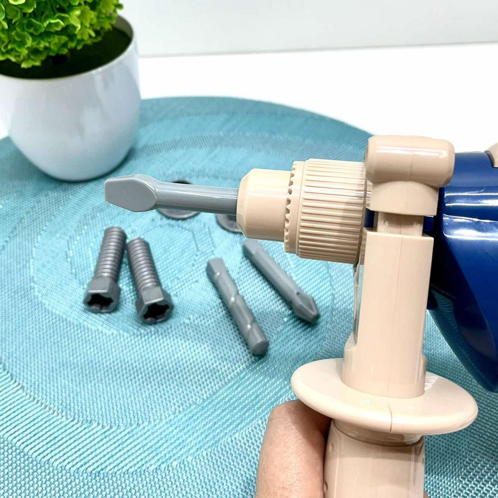 Набір інструментів з перфоратором 29-22-7,5см Синьо-бежевий (6812) Чернігів - фото 4