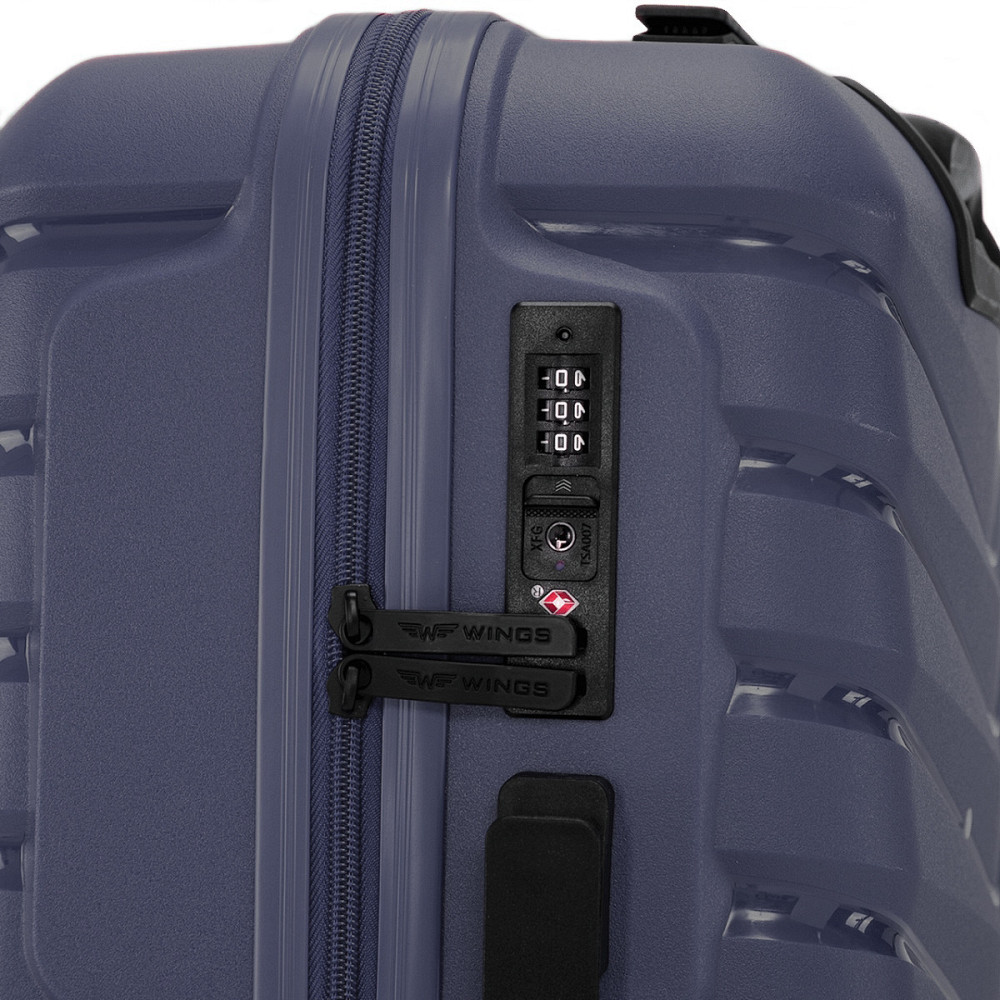 Валіза поліпропіленова WINGS PHX01 велика 75 см синя Київ - фото 5