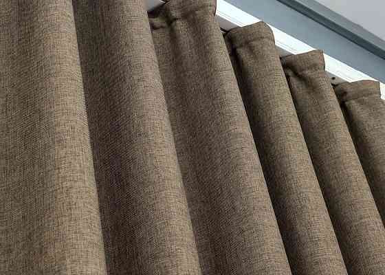 Шторна тканина льон фактурний легкий, колекція “ALORA-TON” колір какао 1873ш Київ