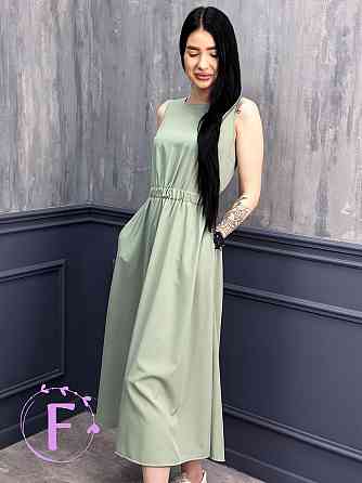 Летнее платье из софта Wendy 46-48, Оливковый Киев