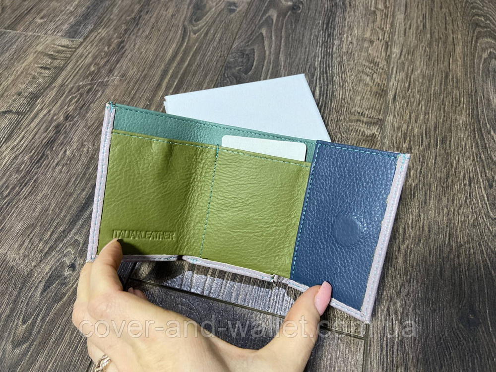 Маленький женский кошелек на магните пудрового цвета ST Leather Киев - изображение 3