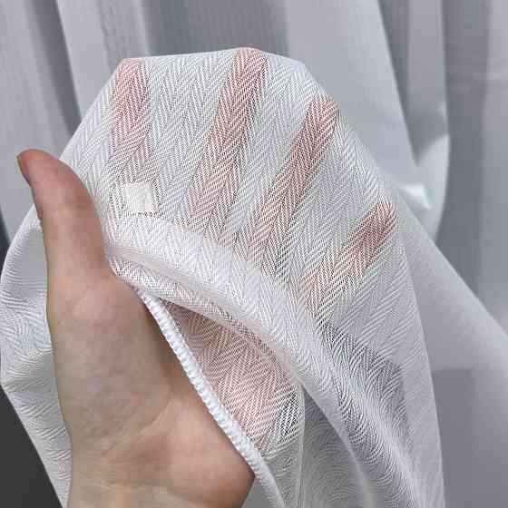 Тюль VR-Textil 1737т Ялинка Жакард Туреччина Білий 400х270 см (42-1216) Київ