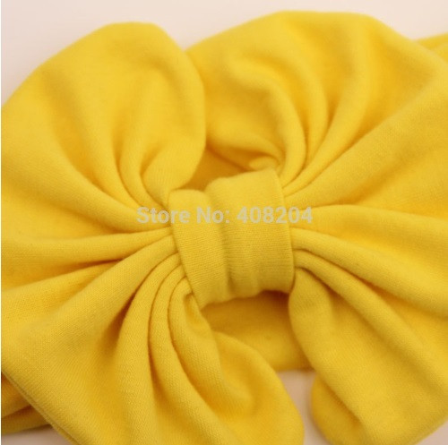 Широка дитяча пов'язка жовта - ширина гумки 5см, окружність 40-54см, квітка 12см Київ - фото 2