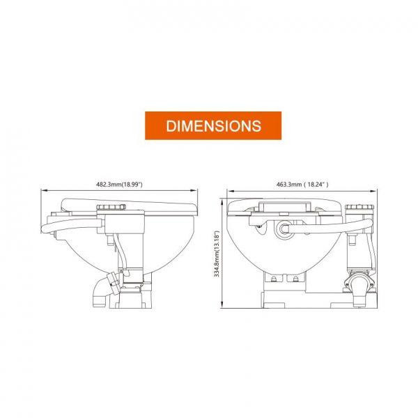 Електричний конверсійний туалет SEAFLO стандартний розмір 12 В SFMTE1-02-R Київ - фото 4