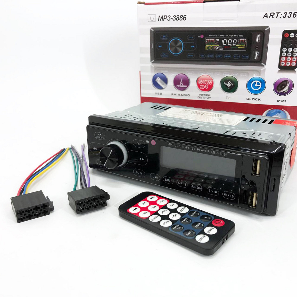 Автомагнітола 1 din для автомобіля MP3 3886 ISO 1DIN, Автомагнітоли ukc 1 din, Автомагнітола ukc 1din HU-17 Львів - фото 10