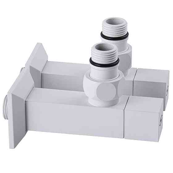 Набор Кран полуоборотный угловой с американкой SOLOMON LUX 1/2″ CUBE WHITE 8888 (1уп) (000021914) Киев