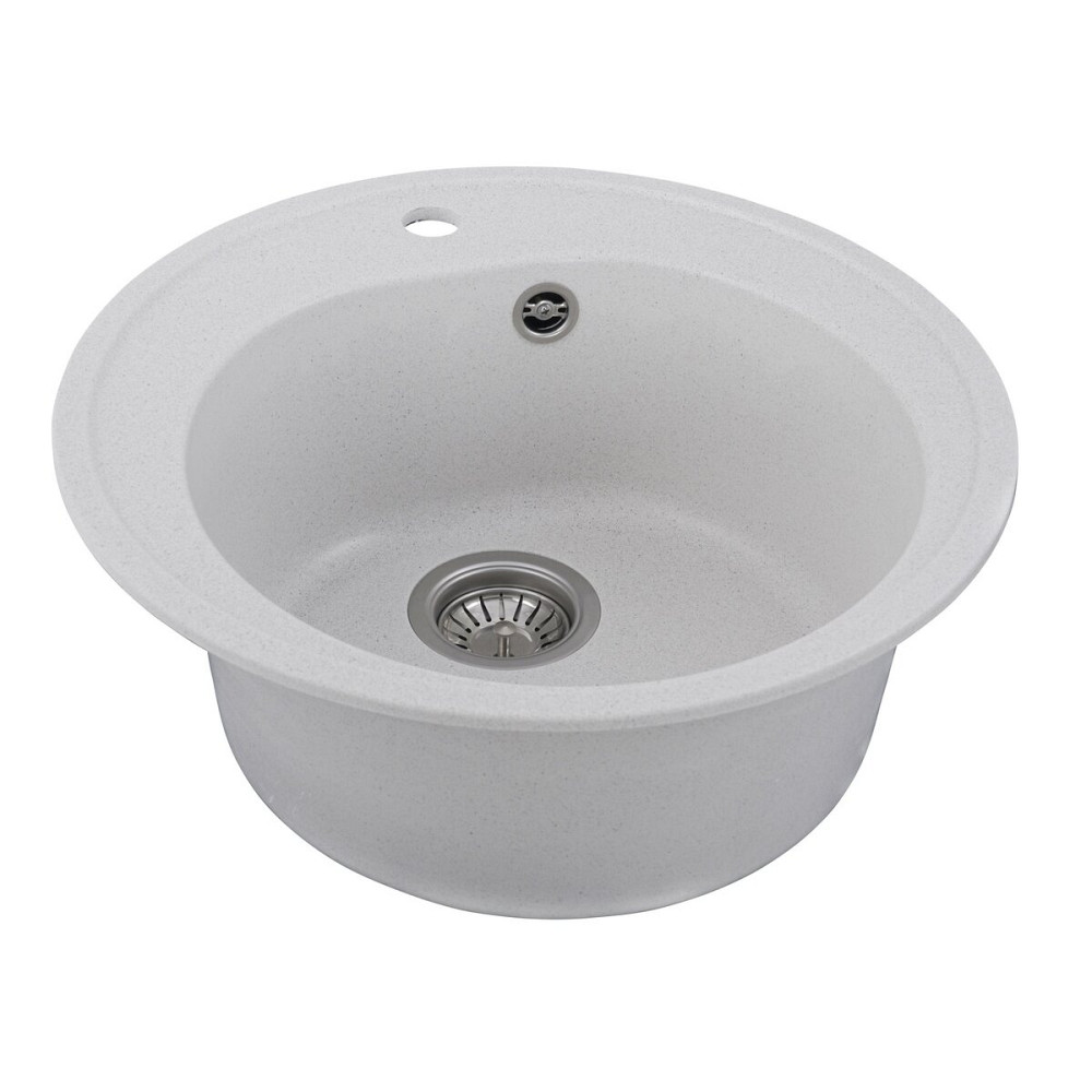 VALESO Гранітна мийка для кухні VALESO LUNA 510 матова Біла в крапку Коломия - фото 19