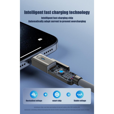 Дата кабель USB 2.0 AM to USB-C + USB 2.0 AM to Lightning 1.0m 60W gray XO (NB275_4-in-1_Gray) Вінниця - фото 11