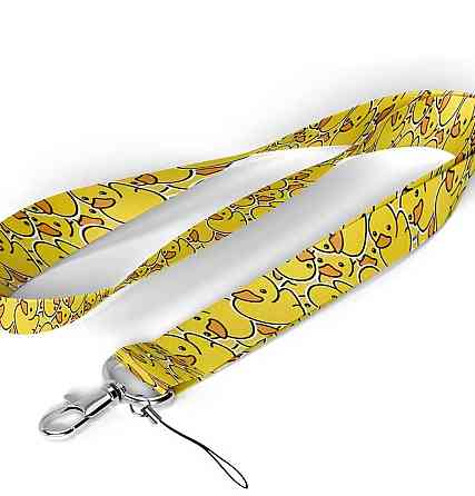 Ремешок ланьярд с утками желтый, держатель для телефона ключей ID, шейный ремешок с карабином Киев