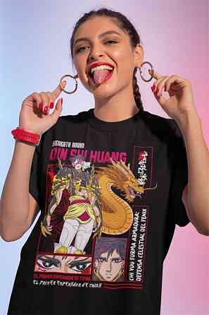 Футболка з аніме принтом Схууматсу Но Валкйріе Кін оверсайз (S/M/L) Чорний AnimeJ0166 Дніпро