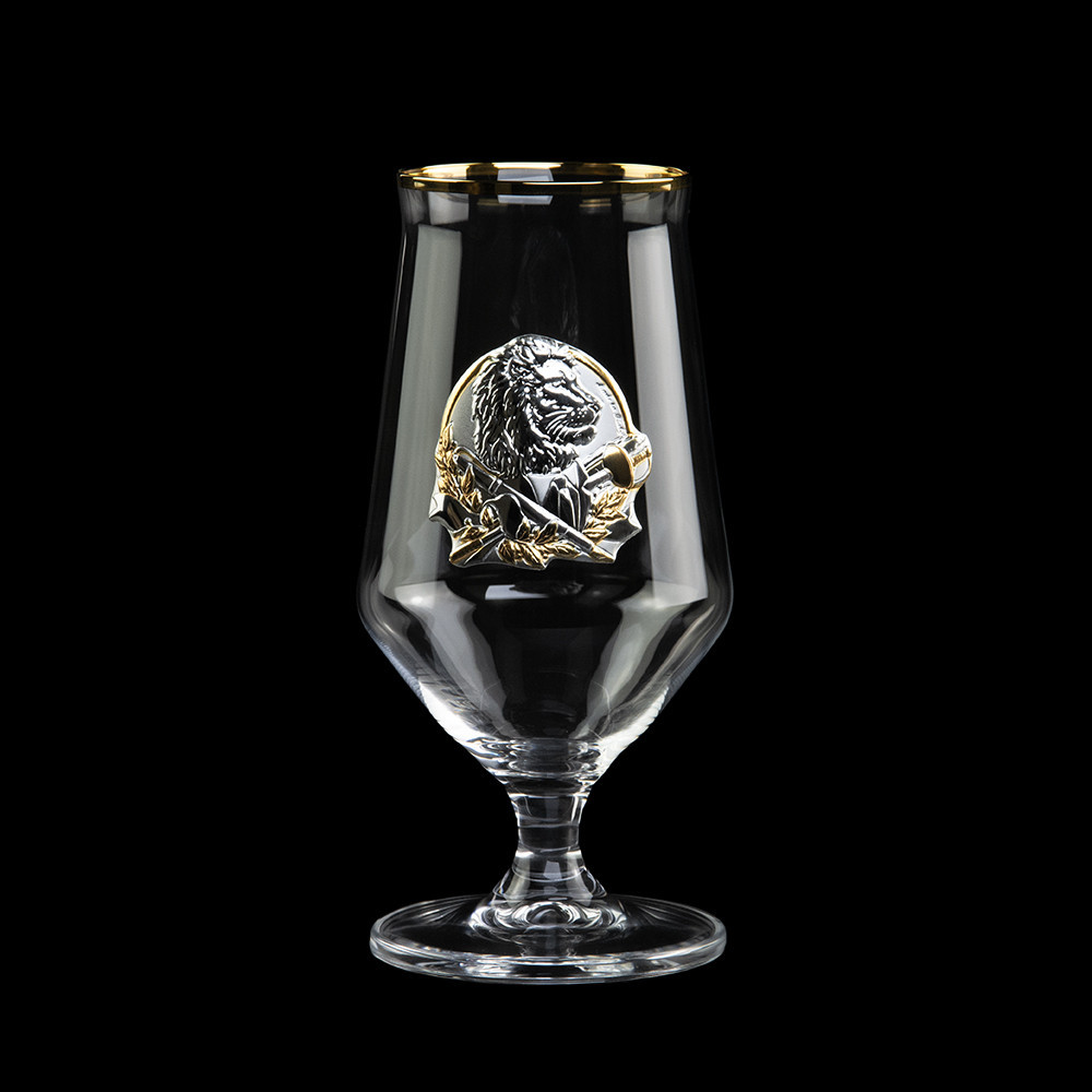 Набір для пива "Директорський"  2 келиха, кришталь, золото Рівне - фото 2