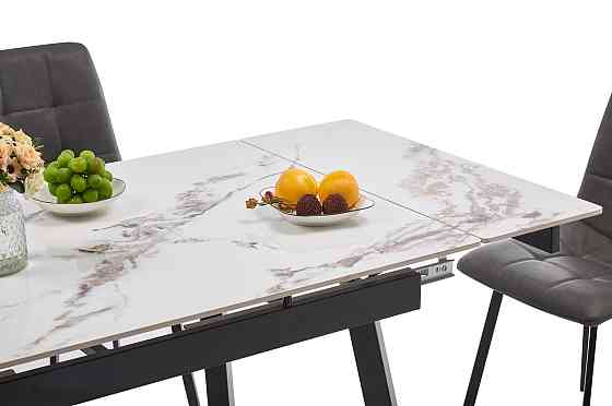 Стіл Бастіон 140 (+30+30)*80, чорний/нефріт білий Київ