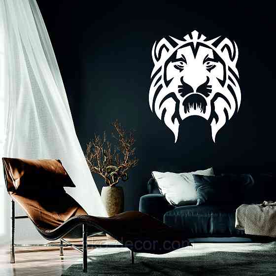 Декоративное настенное Панно «Лев» Декор на стену 90*73 см, Белый Киев