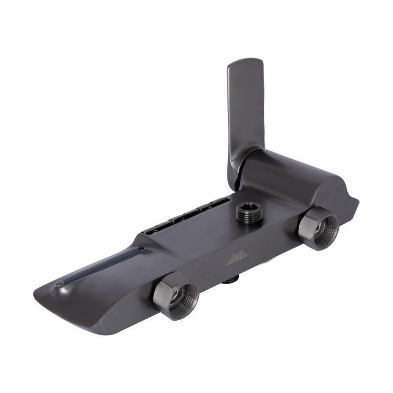 Душевая система из латуни Qtap Slavonice на три потребителя (с изливом) QTSLA111GMB45905 Gunmetal Black Харьков - изображение 10