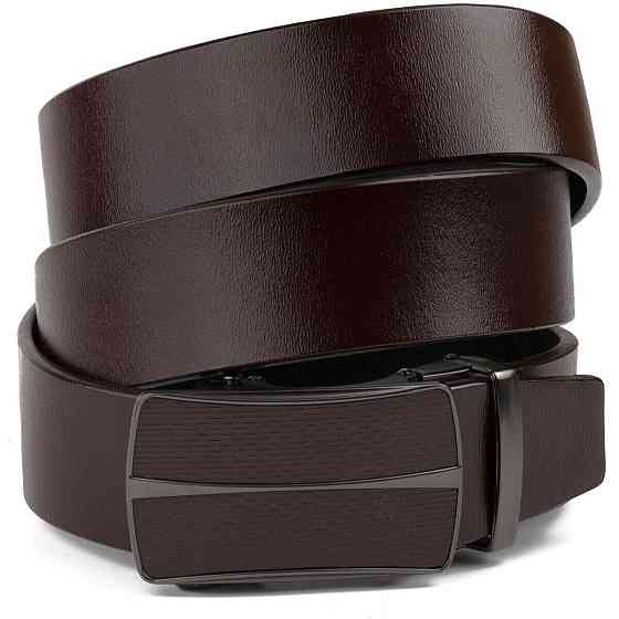 Ремень мужской с автоматической пряжкой Vintage 20305 Коричневый Киев