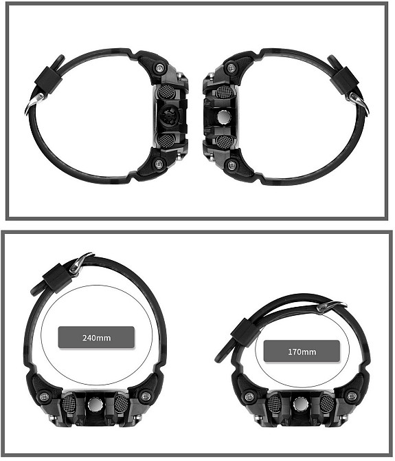 Чоловічий спортивний наручний годинник Skmei 1725 (Чорні) Вінниця - фото 7