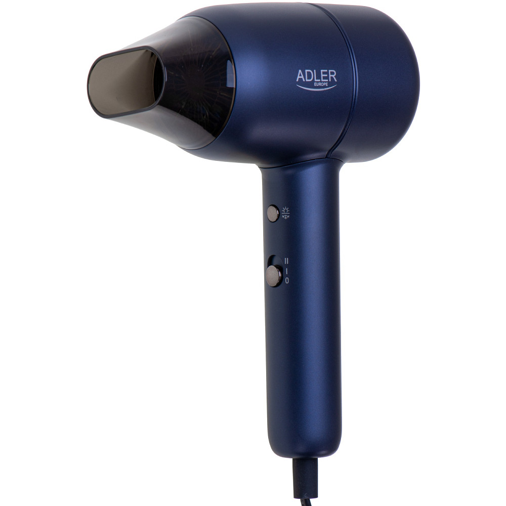 Фен Adler AD 2279b blue 1800Вт/ 2 швидкості/ хол.обдув/ темп.режимів-2/іонізація/ насадки - 1 шт. Вінниця - фото 3
