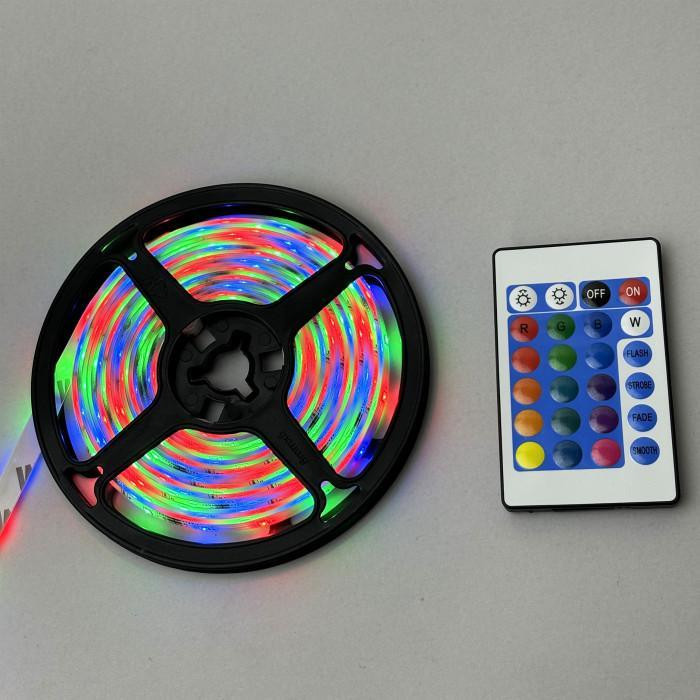 Лента светодиодная (гирлянда) с пультом 5 м разноцветная (черная) Харьков - изображение 2