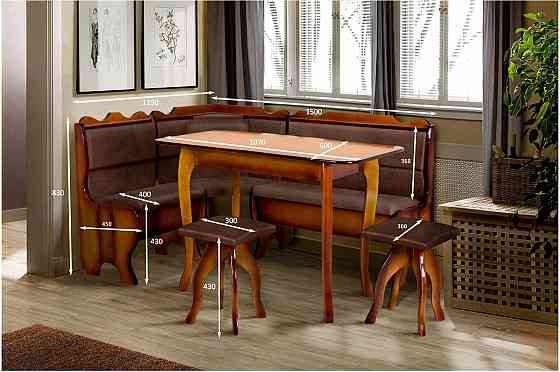 Комплект Даллас (куток+стіл+2 таб) Днепр