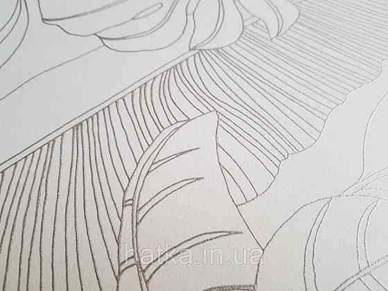 Шпалери флізелінові Khroma LAV202 LA VIE EN ROSE бежеві гілки листя срібні Київ