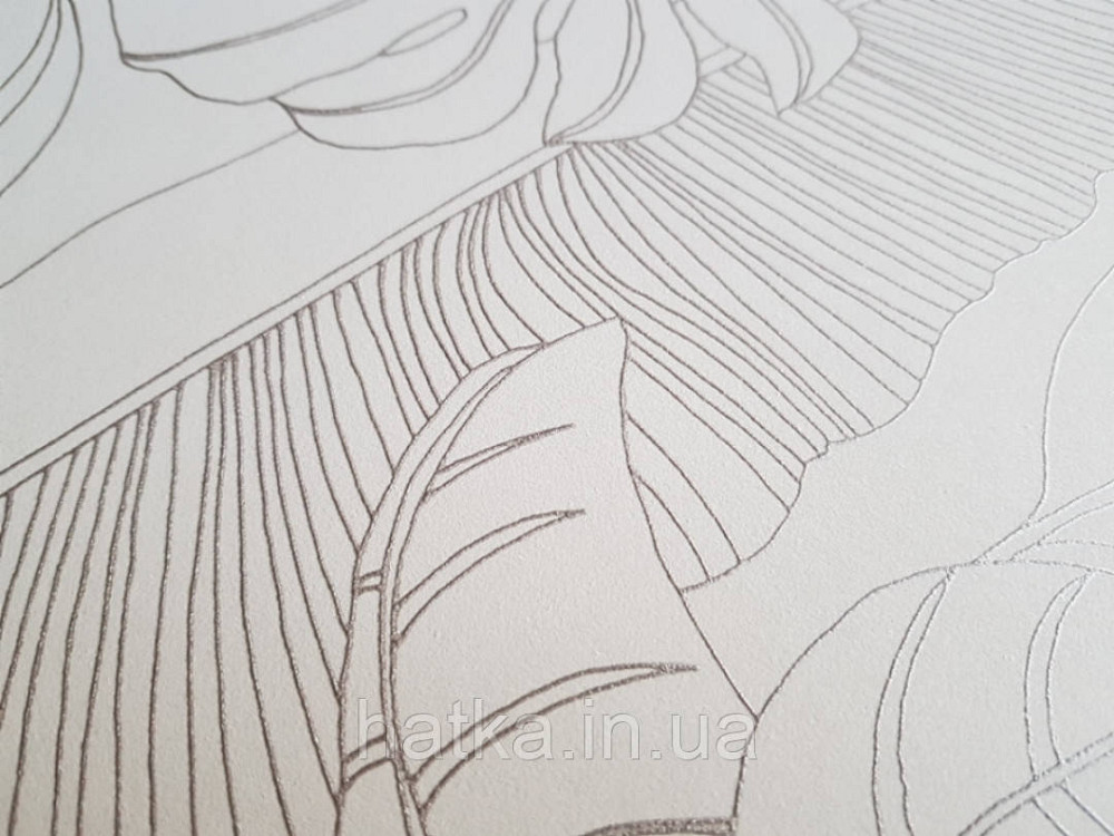 Шпалери флізелінові Khroma LAV202 LA VIE EN ROSE бежеві гілки листя срібні Київ - фото 1