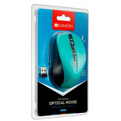 Мишка Canyon CNE-CMSW1GR Wireless Black-Green (CNE-CMSW1GR) Вінниця - фото 4