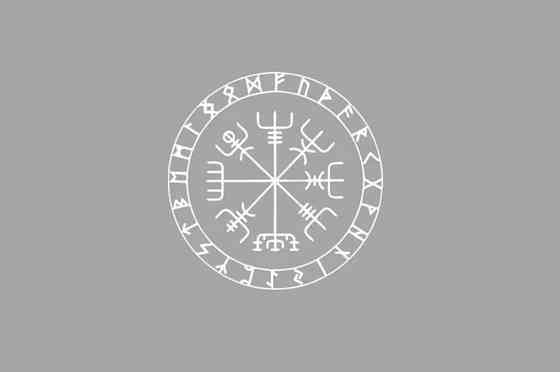 Наклейки Вегвізір скандинавський рунічний компас 8 шт 7,5 см вінілові прозорі Київ