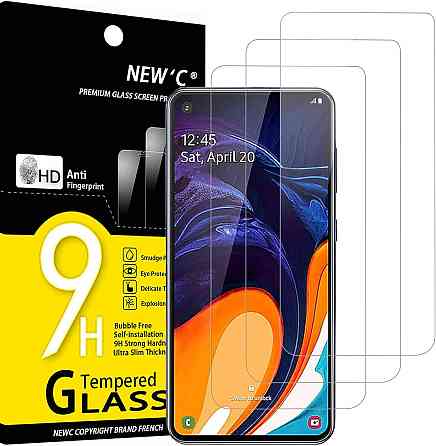 Захисне скло NEW'C Pack of 3 для Samsung Galaxy A60/M40 прозоре 9H 0.33 мм HD олеофобне стійке до подряпин Київ