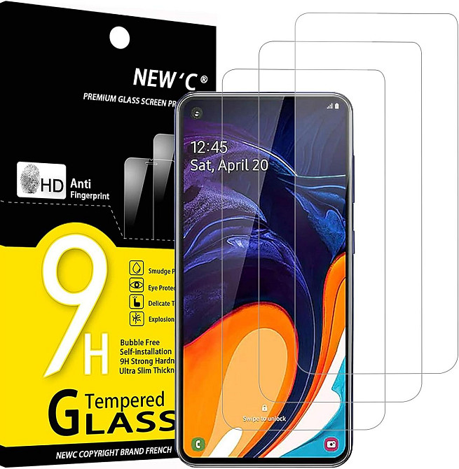 Защитное стекло NEW'C Pack of 3 для Samsung Galaxy A60/M40 прозрачное 9H 0.33 мм HD олеофобное устойчивое к Киев - изображение 1