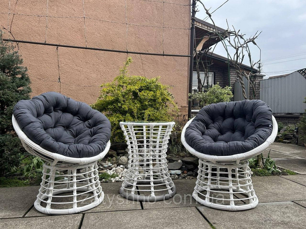 Меблі ротангові вуличні білі Київ - фото 8