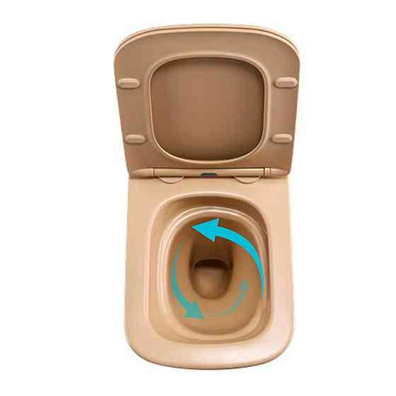 Унитаз подвесной Tern Ultra Quiet 490×365×325 мм, Beige, с сиденьем Slim Duroplast / Soft-close / Quick Release QT17332303ASSB Киев